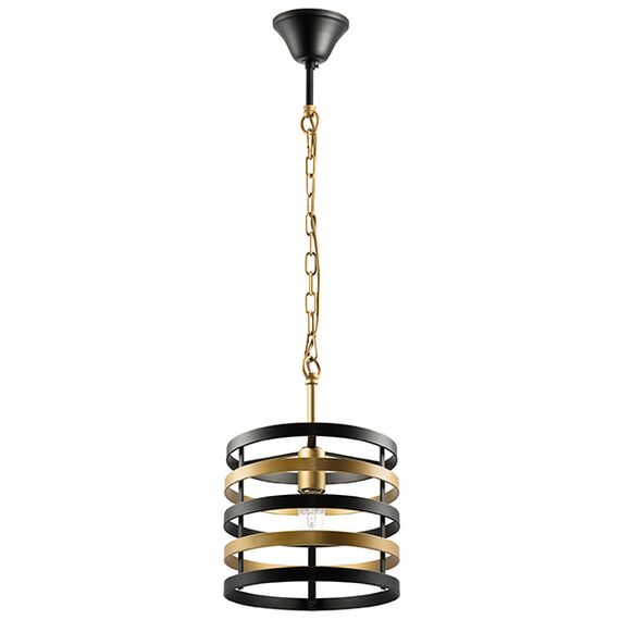 735010 Люстра EPSILON 1х40W E27 ЧЕРНЫЙ/ЗОЛОТО