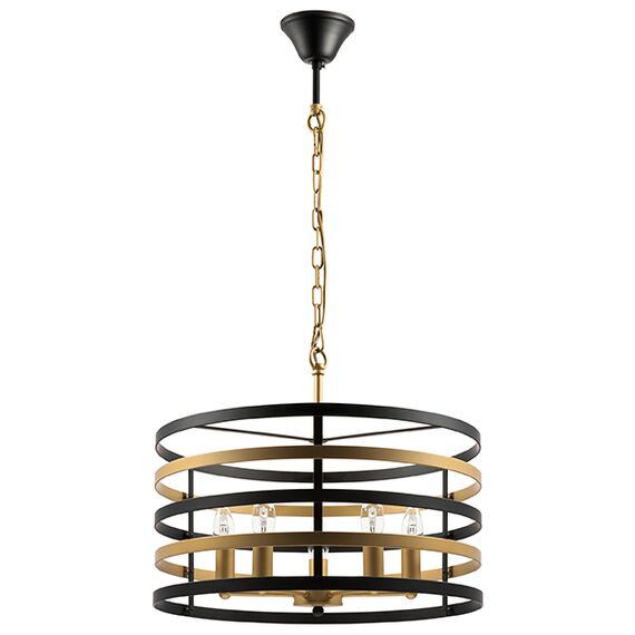 735050 Люстра EPSILON 5х40W E14 ЧЕРНЫЙ/ЗОЛОТО