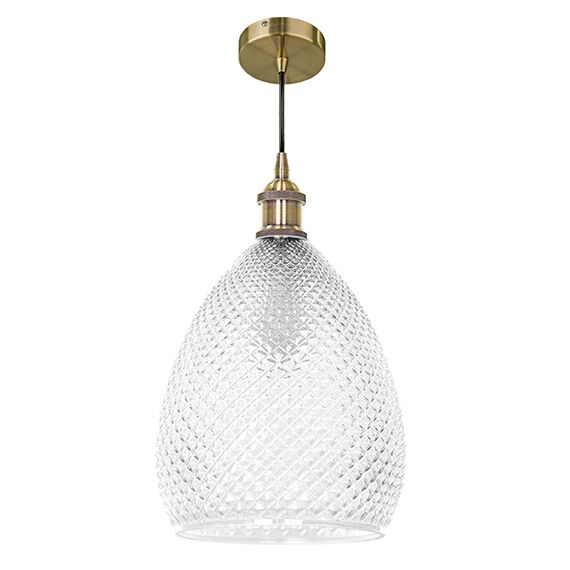 798021 Люстра GENNI 1х40W E27 ЛАТУНЬ/ПРОЗРАЧНЫЙ