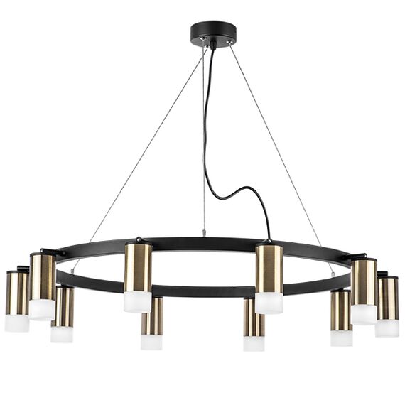 LR0203101 Люстра RULLO 10х50W GU10 ЧЕРНЫЙ/БРОНЗА (571020+214431-10+202431-10)