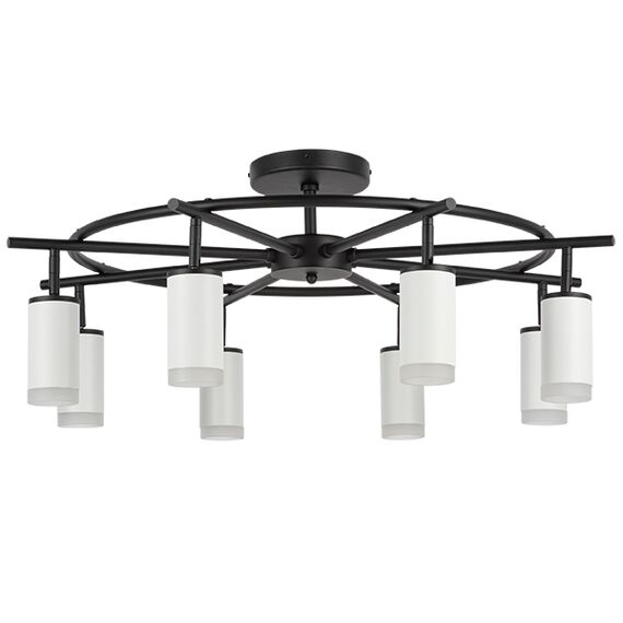 LR7183680 Люстра RULLO 8х50W GU10 ЧЕРНЫЙ/БЕЛЫЙ (571718+214436-8+202430-8)