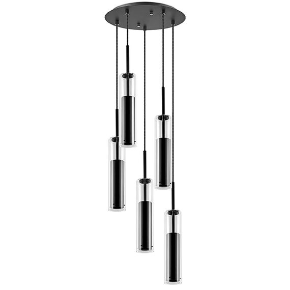 756057 Люстра CILINO 5х40W GU10 MATT BLACK