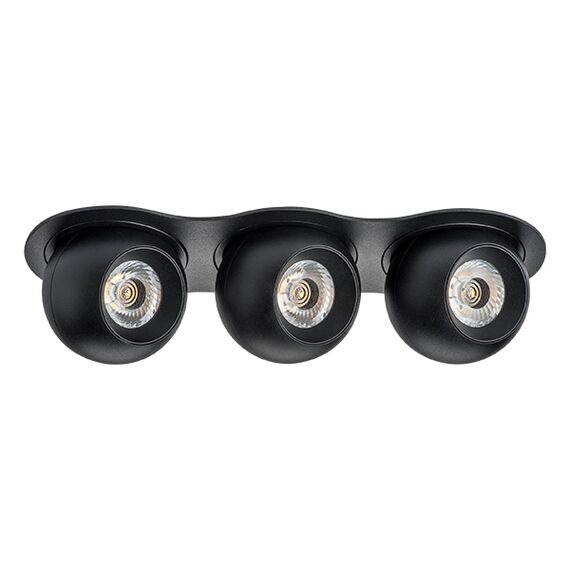 i637727272 Светильник INTERO LED 9W*3 850LM*3 24G ЧЕРНЫЙ 3000K (217637+217072+217072+217072)