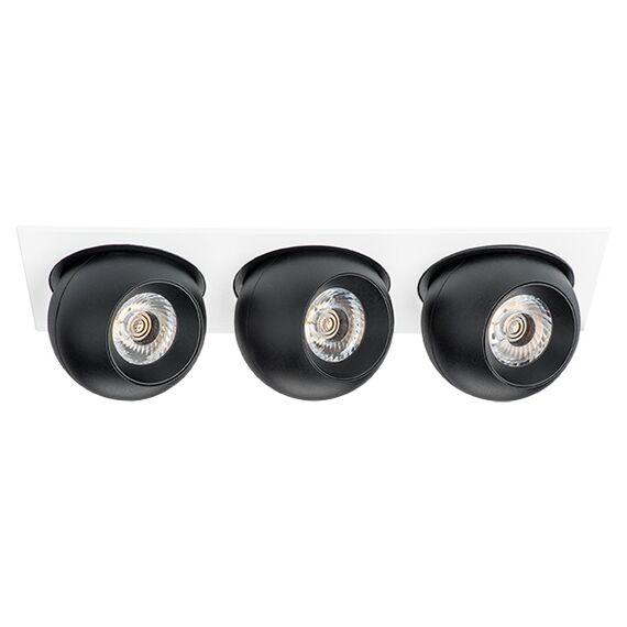 i536727272 Светильник INTERO LED 9W*3 850LM*3 24G БЕЛЫЙ/ЧЕРНЫЙ 3000K (217536+217072+217072+217072)