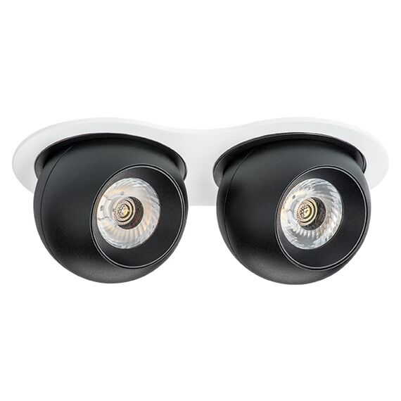 i6267272 Светильник INTERO LED 9W*2 850LM*2 24G БЕЛЫЙ/ЧЕРНЫЙ 3000K (217626+217072+217072)