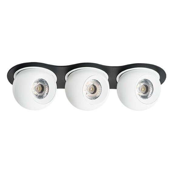 i637626262 Светильник INTERO LED 9W*3 850LM*3 24G ЧЕРНЫЙ/БЕЛЫЙ 3000K (217637+217062+217062+217062)