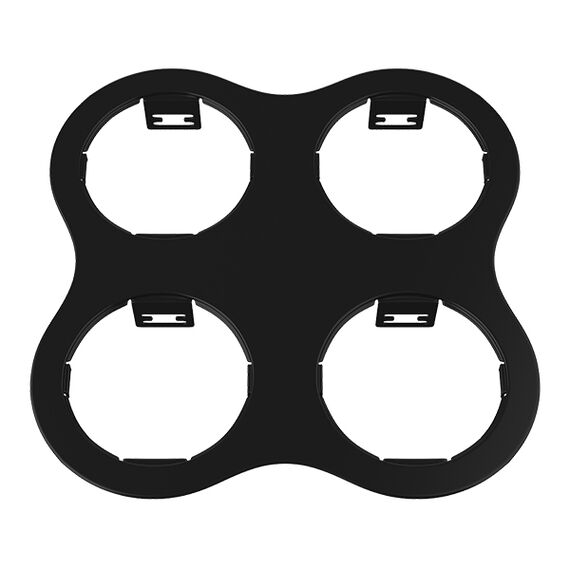 214647 Рамка DOMINO ROUND 2x2 МR16 ЧЕРНЫЙ