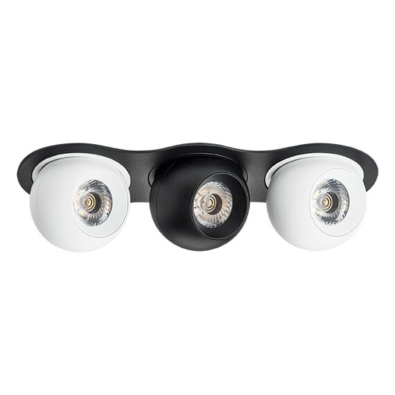 i637647464 Светильник INTERO LED 9W*3 850LM*3 24G ЧЕРНЫЙ/БЕЛЫЙ 4000K (217637+217064+217074+217064)