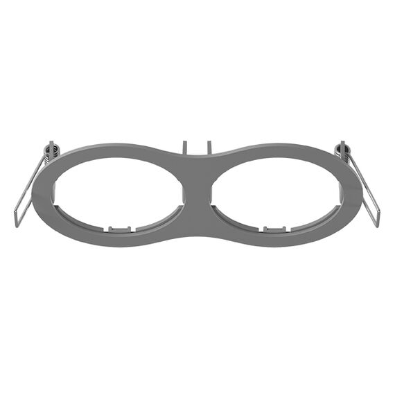 217629 Рамка INTERO 16 Double ROUND СЕРЫЙ