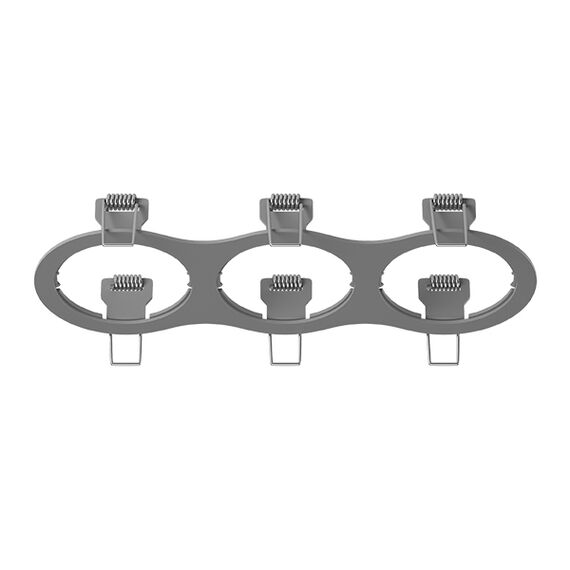 217639 Рамка INTERO 16 Triple ROUND СЕРЫЙ