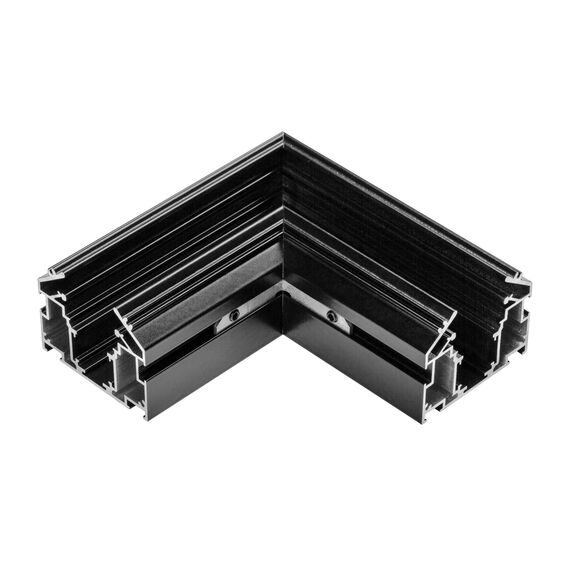 509407 Соединитель для трека UNO PRO под гарпун горизонтальный угловой ЧЕРНЫЙ