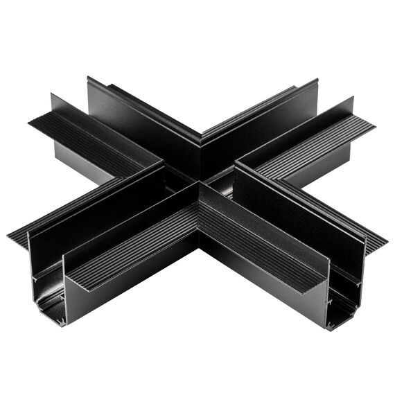 509287 Соединитель для встраиваемого трека UNO Х-образный ЧЕРНЫЙ