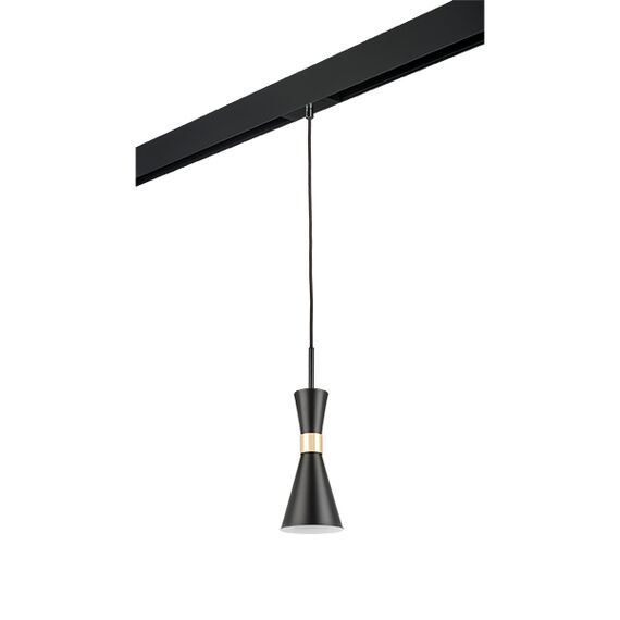 PRO816017 Светильник д/1-фазн трека DUMO 1х40W E14 ЧЕРНЫЙ МАТОВЫЙ/ЗОЛОТО (816017+595007)