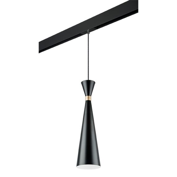 PRO816317 Светильник д/1-фазн трека DUMO 1х40W E27 ЧЕРНЫЙ МАТОВЫЙ/ЗОЛОТО (816317+595007)