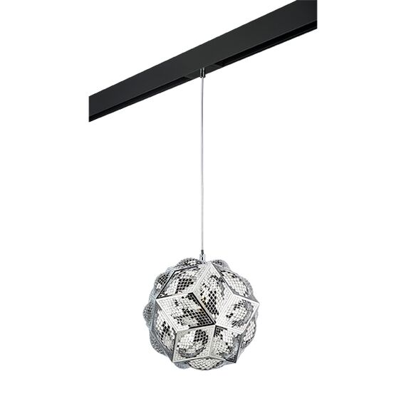 PRO724314 Светильник д/1-фазн трека FERMO 1х40W E27 ХРОМ/ЧЕРНЫЙ (724314+595007)