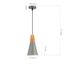 SLE125173-01 Светильник подвесной Серый/Серый, Светлое дерево E14 1*40W MODICA, изображение 6