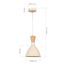 SLE1256-503-01 Светильник подвесной Бежевый/Бежевый, Светлое дерево, Золотистый E14 1*40W VISTA, изображение 5