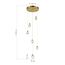 SL6114.203.06 Светильник подвесной ST-Luce Золотистый/Прозрачный LED 6*3W 3000K CASCATO, изображение 4