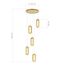SL6506.203.05 Светильник подвесной ST-Luce Золотистый/Золотистый, Прозрачный LED 5*9W 3000K ALLUNGO, изображение 3