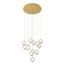SL6520.303.13 Светильник подвесной ST-Luce латунь/прозрачный с пузырьками воздуха LED 1*65W 4000K HELMI, изображение 3