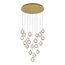 SL6520.303.20 Светильник подвесной ST-Luce латунь/прозрачный с пузырьками воздуха LED 1*100W 4000K HELMI