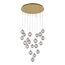 SL6520.303.20 Светильник подвесной ST-Luce латунь/прозрачный с пузырьками воздуха LED 1*100W 4000K HELMI, изображение 2