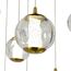 SL6520.303.20 Светильник подвесной ST-Luce латунь/прозрачный с пузырьками воздуха LED 1*100W 4000K HELMI, изображение 4