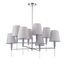 8279/8 CLASSI хром/серый, металл/керамика/текстиль Люстра Е14 8*40W 220V KARMEN