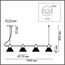 6596/4A MODERNI LN25 183 латунь титаниум/прозрачный, металл/стекло Подвес E27 4*60W 220V CORNE, изображение 2