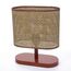 8202/1T COUNTY LN25 392 кофейный/коричневый, дерево/текстиль Настольная лампа E27 1*60W 220V MADERANA
