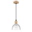 8055/1A SUSPENTIONI LN25 310 дерево/прозрачный металл/стекло Подвесной светильник E27 1*60W 220V NATANA