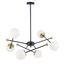 6581/6 MODERNI LN25 108 черный, золотой/белый металл  /стекло Люстра потолочная E14 6*40W 220V MELODY