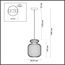 5042/1A PENDANT ODL24 445 античн.бронза/янтарный/металл/стекло/эко.кожа Подвес E27 1*60W JUGI, изображение 2