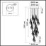 5442/69L L-VISION ODL_EX26 черный/бел.матовый/прозрачн./дымчатый/металл/стекло/акрил Люстра каскадная LED 69W (12*5.75W) 3000K 5490Лм AFALINA, изображение 2