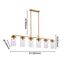 3099-6U, подвесная люстра, L1205xW105xH550/1170, 6xE14x40W, excluded, изображение 3