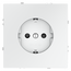 Розетка встраиваемая VOLTUM S70 с заземлением и защитными шторками, 16А, (белый матовый)