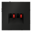 Розетка акустическая встраиваемая VOLTUM S70 4-местная, (черный матовый)