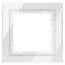 Рамка стеклянная VOLTUM S70 на 1 пост, (белый, стекло)