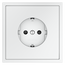 Розетка встраиваемая VOLTUM S70 с заземлением и защитными шторками, 16А, (белый матовый), изображение 6