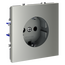 Розетка встраиваемая VOLTUM S70 с заземлением 16А, (сталь), изображение 3