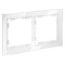 Рамка стеклянная VOLTUM S70 на 2 поста, (белый, стекло), изображение 2