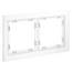 Рамка стеклянная VOLTUM S70 на 2 поста, (белый,матовый,стекло), изображение 2
