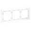 Рамка стеклянная VOLTUM S70 на 3 поста, (белый,матовый,стекло), изображение 2
