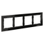 Рамка стеклянная VOLTUM S70 на 4 поста, (черный,стекло), изображение 2