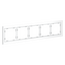 Рамка стеклянная VOLTUM S70 на 5 постов, (белый,матовый,стекло), изображение 2