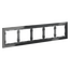 Рамка стеклянная VOLTUM S70 на 5 постов, (графит, стекло), изображение 2