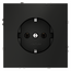 Розетка встраиваемая VOLTUM S70 с заземлением 16А, (черный матовый)