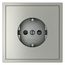 Розетка встраиваемая VOLTUM S70 с заземлением и защитными шторками, 16А, (сталь), изображение 6