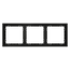 Рамка пластиковая VOLTUM S70 на 3 поста, (черный матовый), изображение 5