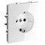 Розетка встраиваемая VOLTUM S70 с заземлением 16А, (белый глянцевый), изображение 4